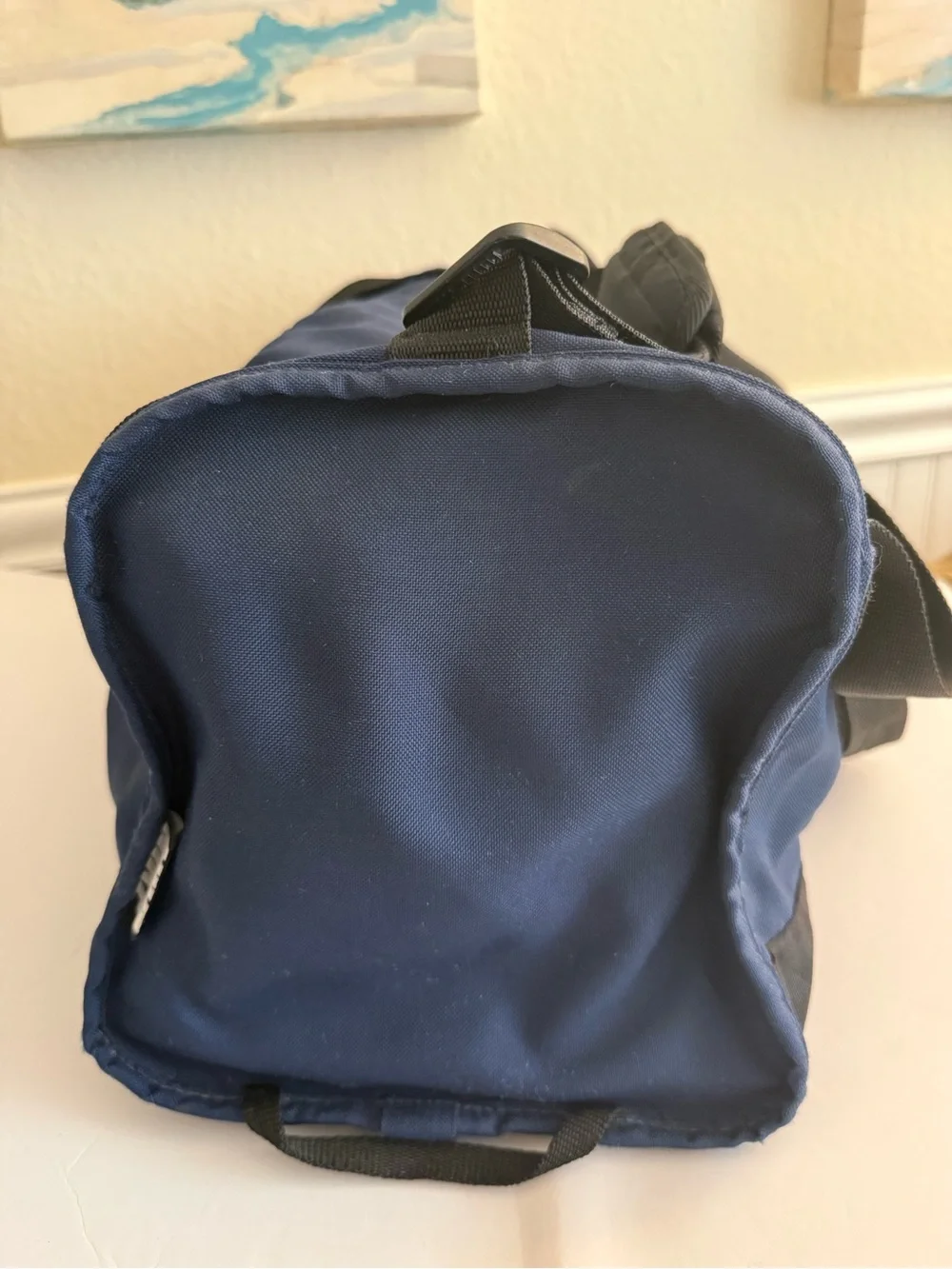 Nike Unisex Navy Blue Duffel with Black Straps and White Swoosh